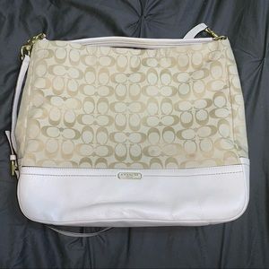 Coach Park Signature Ivory Hobo Crossbody
